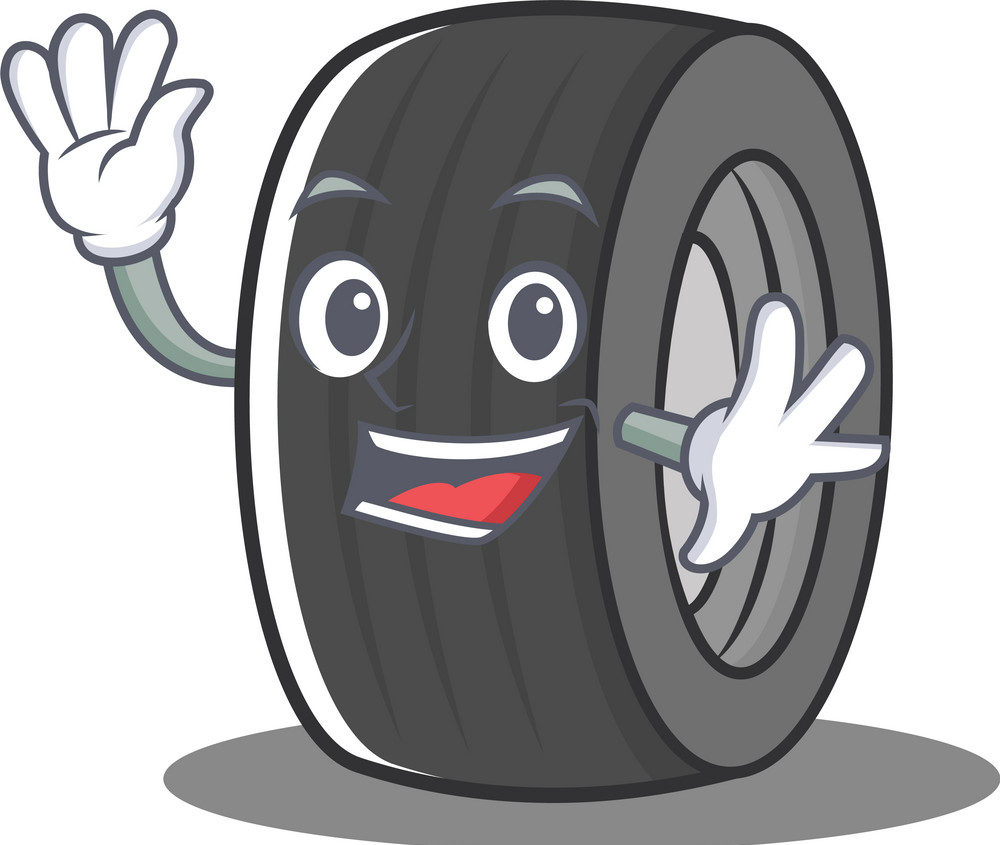 waving-tire-character-cartoon-style-vector-18260069 | Big Horn Radio ...