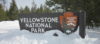 Yellowstone sign in snow