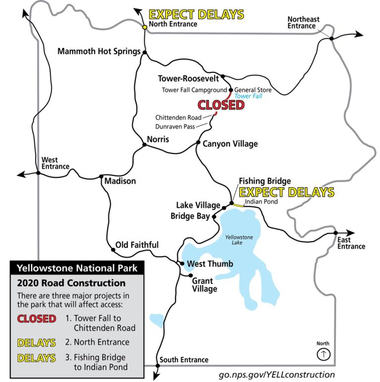 Yellowstone Releases 2020 Construction Map | Big Horn Basin Media