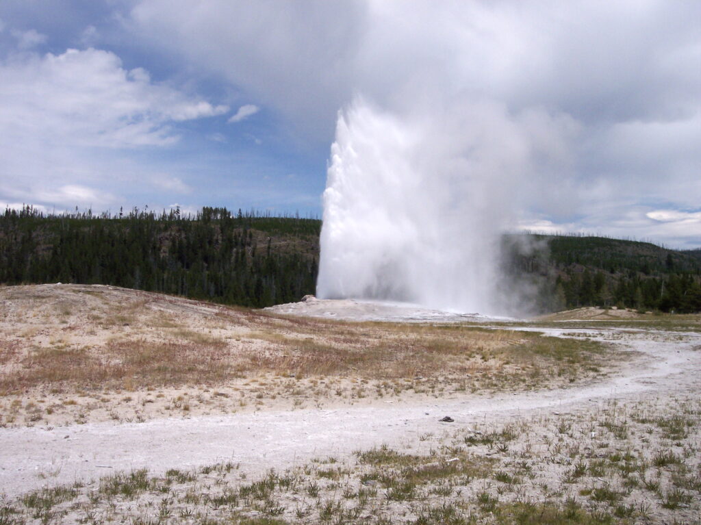 Increased seismic or geothermal activity -- like this eruption of Old Faithful -- often prompts questions about the Yellowstone supervolcano