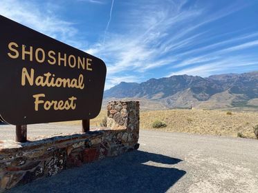 Shoshone National Forest sign