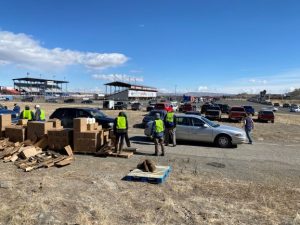 Pop up Food Pantry at Cody Rodeo