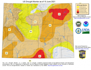June 15 2021 Wyoming Drought Monitor