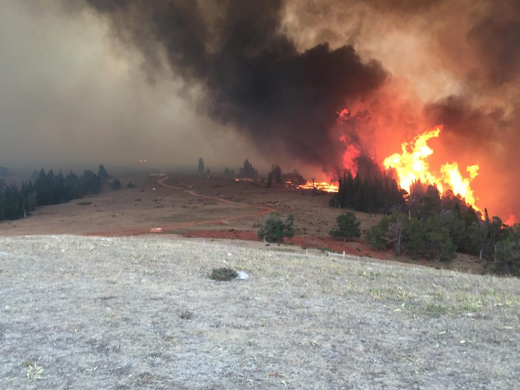 Crater Ridge Fire on 8-24-21