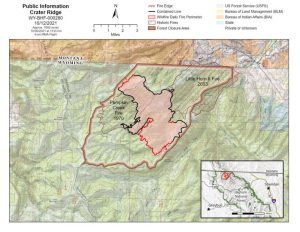 Crater Ridge Fire Map Oct. 2021