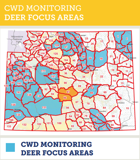 CWD mule deer monitoring areas