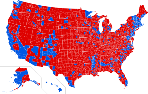 2020 Presidential Election by County.svg