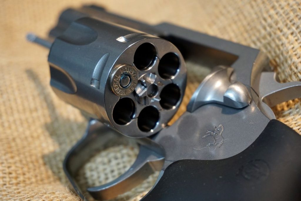 Colt revolver with open cylinder