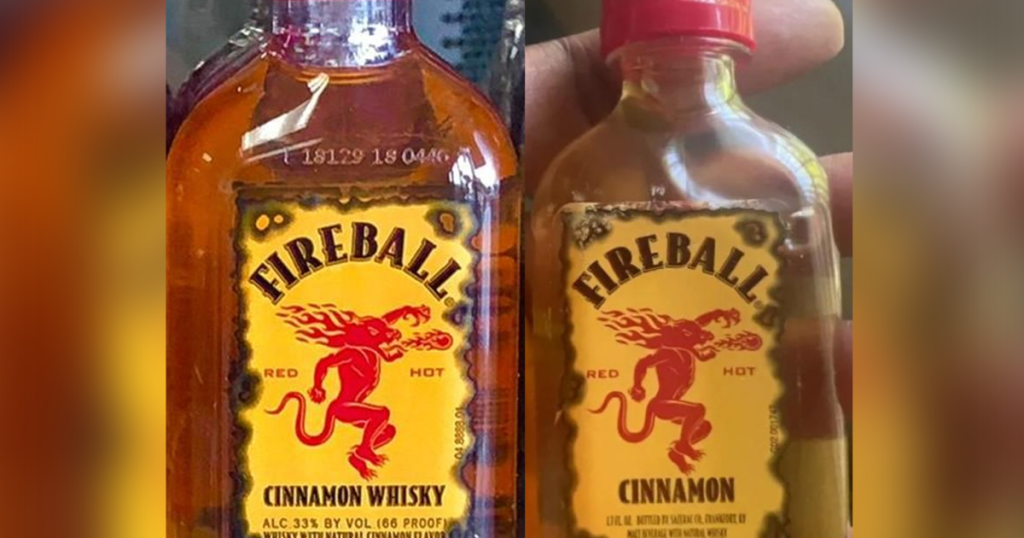 Fireball and Fireball Cinnamon side-by-side