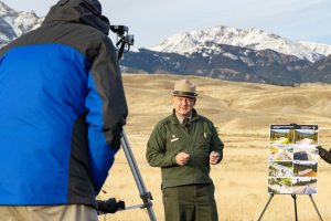 Yellowstone Flood Recovery Event: Cam Sholly briefing the press