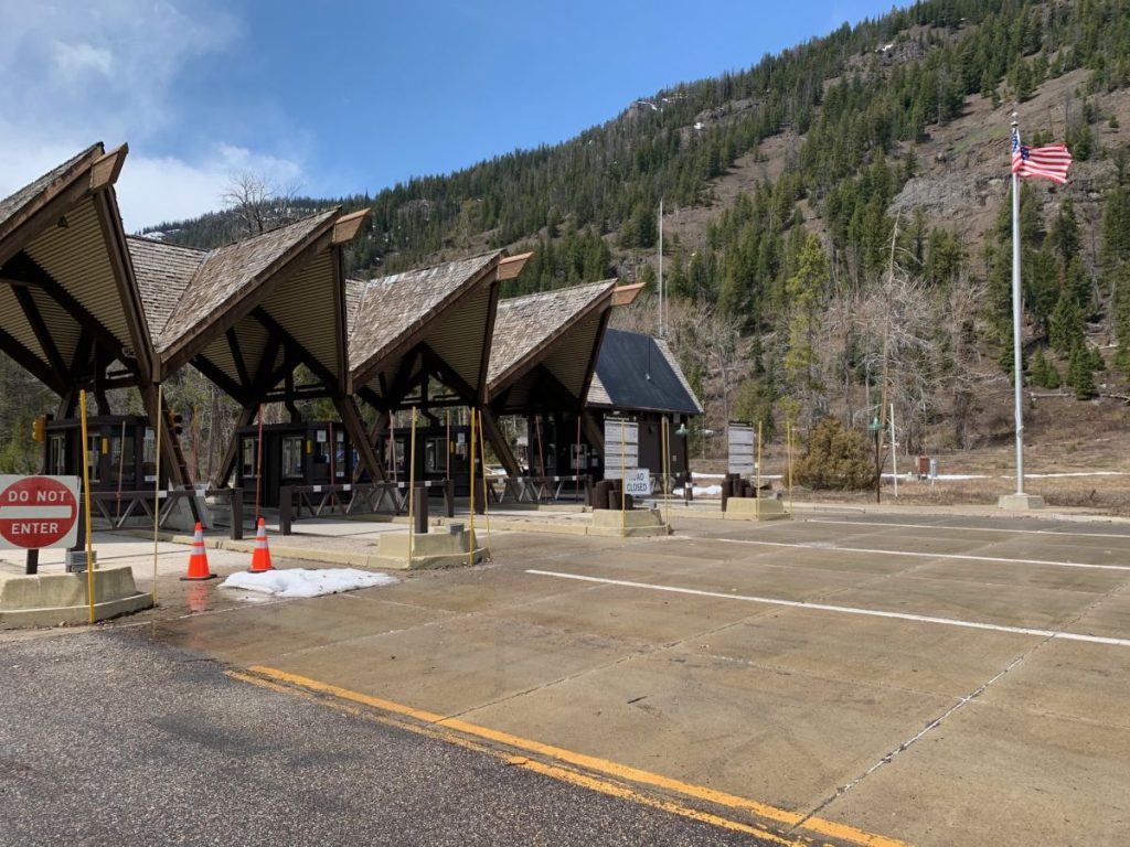 When you drive from Cody to Yellowstone, you'll arrive here, at the East Entrance of Yellowstone National Park