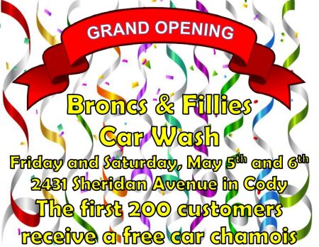 Broncs and Fillies Car Wash Grand Opening