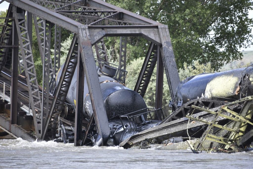 Train Plunges Into Yellowstone River
