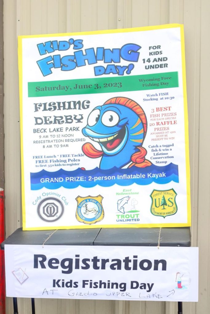 Kids Fishing Derby Sign Beck Lake