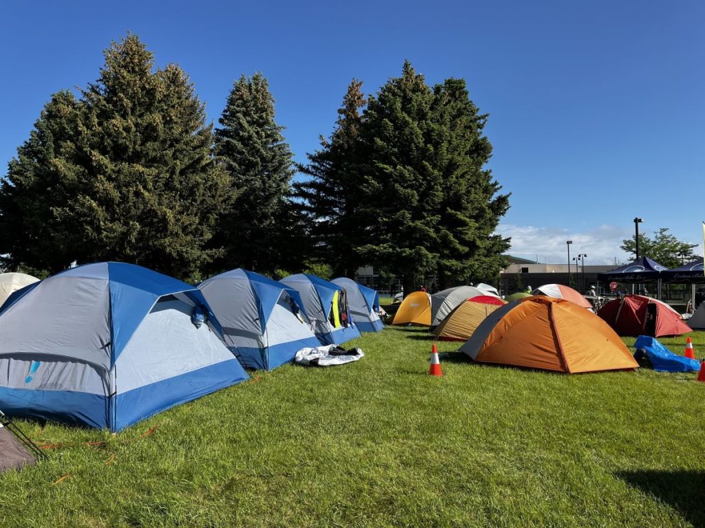 BRNW Bicyclists Set Up Camp In Cody